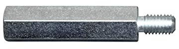 SN-TEC Distanzmutter/Distanzbolzen/Abstanzmutter 6-kant (Innengewinde/Aussengewinde) M5 x 80mm verzinkt (10 Stück)
