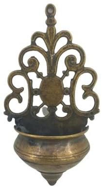 Handwerkskunst - Weihwasserkessel aus antikem Messing handgefertigt Made in Italy Ornament - Weihwasserwerk 4