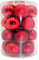 MAGIC Weihnachtskugeln Glas 6cm 20 STK. Christbaumkugeln Farbe: Ruby Red (Bordeaux - rot)