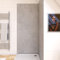 Panneau mural de douche finition Beton en composite pierre et ciment - 90 x 210 cm