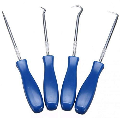Long Hook and Pick Set,MoreChioce 4 Stück Edelstahl O Ring Öldichtung Verpackung Abzieher Entferner Craft Handgereedschap Automotive entfernen Haken Pin Puller Dichtungsentferner