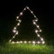 Lights4fun Albero di Natale per Giardino di 65 cm con Micro LED di Luce Bianca Calda a Pile