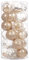 Bruchsichere, transparente Christbaumkugeln aus Kunststoff, dekorative Weihnachtsbaumkugeln (60 mm, Champagner)