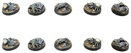 War World Gaming 25mm Runde Fantasie Wald-Basen x10 aus Harz für Tabletop Miniaturen & Figuren