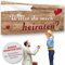 Heiratsantrag Banner I Beschreibbar I Set inkl. Ösen, Stift & Kabelbinder I Wetterfest I XL 160 x 60 cm I Idee für Antrag, Verlobung I Willst Du mich heiraten? I Hochzeitsantrag