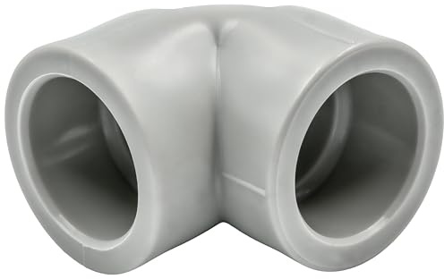 PP-R Winkel 90° mit zwei Schweißmuffen, 32 mm, Schweißfitting aus Polypropylen für Kaltwasser, Warmwasser, Sanitär- und Heizungsinstallationen, Farbe Beige