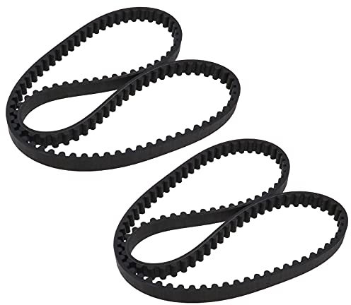 ECSiNG 2x Courroie d'entraînement de Tondeuse à Gazon HTD856-8M-12 Compatible avec Stiga 105 Combi Deck 9585-0165-01 en Caoutchouc Noir Boucle Fermée