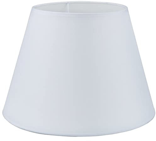 Sinta 30cm/12 Lampenschirme Baumwolle Stoff Moderne Ersatz Lichtschirm Lampenschrim für E14/E27 Ersatzschirm Tischlampe Nachttischlampe Wandlampe,Weiss