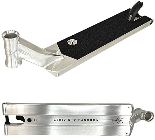 Fantic26 Sticker + Ethic DTC Pandora Stunt-Scooter Trick-Tret-Roller Street Ersatz-Deck (52,5cm Silber)