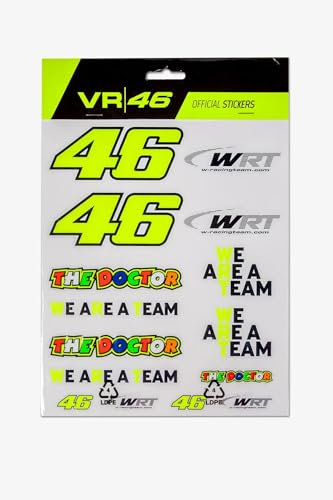 Adesivo Valentino Rossi VR46 Linea WRT, Unisex, Taglia unica, Multi