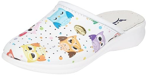 B-well Sabot Femme Medical Sabot Femme Infirmière Sabot Femme et Homme Soins Antistatique Tailles 35-62 Hiboux 37