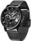 Herrenuhr Edelstahlarmband/Mesh-Armband wasserdichte Uhr Skelett Mechanische Uhr für Männer, Win067, schwarz, Klassisch