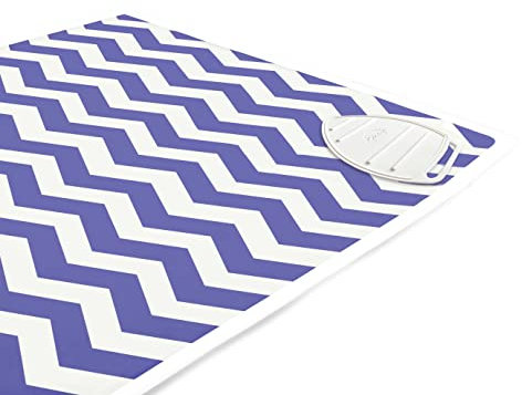 Encasa Homes Case da stiro stuoia/pad 120x70 cm con imbottitura da 3 mm e supporto in ghisa siliconica per la pressatura a vapore sul tavolo o sul letto - Zig Zag Peri