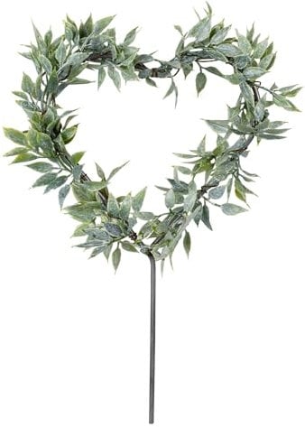 Ginger Ray Heart Shaped Foliage Wedding Cake Topper Decoration,Green