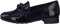 Jana Damen Loafer ohne Absatz Vegan Blockabsatz, Schwarz (Schwarz Lack), 38 EU