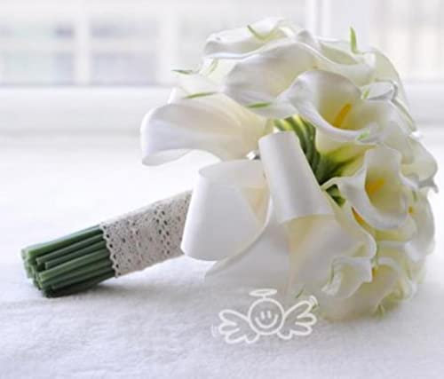 MUNACRAFT Gelb Weiß Calla Braut Brautstrauß Hochzeit Hochzeit Hochzeit im Freien Hochzeit Braut Brautjungfer Flower-Large