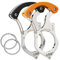 Arsey 2 Stücke Multifunktionaler Auto SchlüSselanhäNger mit FlaschenöFfner SchlüSselringe Edelstahl Safety Car Key Buckle, (Schwarz + Orange)