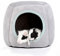 ONEJU Meerschweinchen Haus, Meerschweinchen Bett, Kaninchenbett, Kaninchen Haus, ideales Zubehoer für kleine Haustiere, Grau