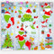 9 Blatt Fensterbilder Weihnachten Selbstklebend, Schneeflocken Aufkleber, Doppelseitiger Cartoon Aufkleber, Fensteraufkleber, Weihnachtsaufkleber für Zuhause Schule Party Fensterdeko
