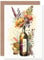 Wildflower Bouquet in Upcycled Glass Wine Bottle Flowers Nature Birthday Sealed Greeting Card Plus Envelope Blank inside