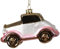 Christbaumschmuck Glas 11cm Auto Weihnachtskugeln mundgeblasen - Gold - Pink - Weiß