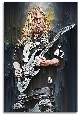 VZRSQZK Musiker Jeff Hanneman Poster, dekoratives Gemälde, Leinwand-Wandposter und Kunstdruck, modernes Familienschlafzimmer-Dekor-Poster, 50 x 75 cm