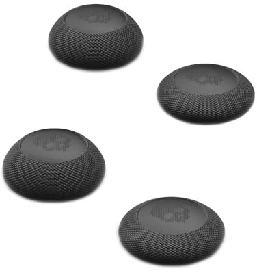 Skull & Co. Convex Thumb Grip Caps Joystick Cap Analog Stick Cap Thumbstick Grip Cover for Steam Deck/Steam Deck OLED and ROG Ally/ROG Ally X - Black, 2 Pairs (4pcs)