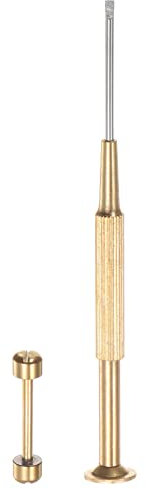 sourcing map 2 1 Uhren Schrauben Rohr Stab 18mm Innen Durchmesser Edelstahl Uhr Riemen Pins mit 2mm Geschlitzt Schraubendreher Gold Ton