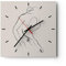 Modern Wanduhr Minimalismus Akt Frau 30x30cm Quadrat Klein Wand Uhr Glas Analog Zimmeruhren Küche Büro Wohnzimmer Glasuhr Wall Clock Dekoration Design Wanddekoration Küchenuhr C3AC30x30-5968
