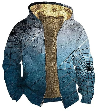 KONG JIMFAN Winterjacke Herren Y2k Hoodie Men Westen Herren Herren Übergangsjacke Herren Sweatjacke Herrenjacke Übergangsjacke Poloshirts American-Football Leichte Steppjacke Herren(Cyan,M)