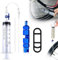 Fahrrad Ventilwerkzeug Spritze,Fahrrad Tubeless Dichtmittel Injector,Reifendichtmittel Injector 60ml mit Fahrrad Ventileinsatz Entferner und Silikon Bänder,Fahrrad Spritze für Fahrradreparatur