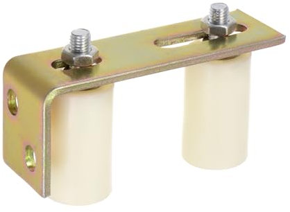 QUARKZMAN Rodillo Guía para Puerta Corredera de 2.8 con Ruedas Ajustables y Soporte en Forma de L para Rieles de Acero Angular y Rieles Redondos - 1 Juego