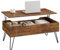 WOLTU Mesa de Centro Elevable y Extensible Con Espacio Interno, Auxiliar Con Patas Metálicas Para Salón, 95x50x(40-55,5) cm, Marrón Rústico, BTS18hov