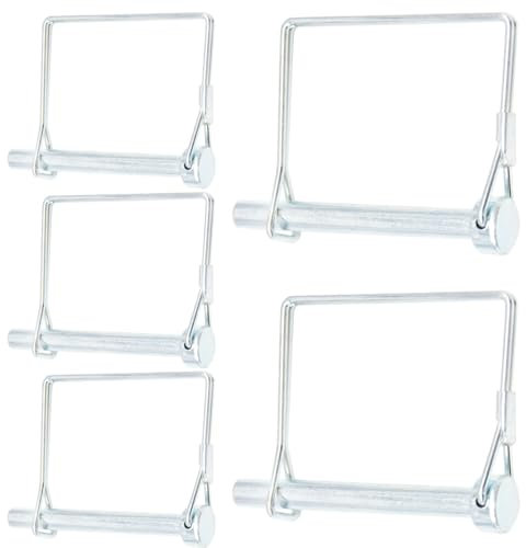 Hocansen Pack of 5 Folding Cotter Pins, 6 x 50 mm, One Cotter Pin, Rectangle, Carbon Steel Cotter Pins, Top Link Bolt, Shaft, Square Locking Pin, Locking Pin, Clutch Pins for Farm Trailer (8 x 70
