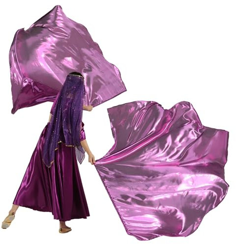 MUNAFIE Anbetungsfahnen 2 stück Lobpreis Tanz Fahnen Halbkreis Flagge mit Flexibel Fahnenstange für Tanzaufführung Kirche lila