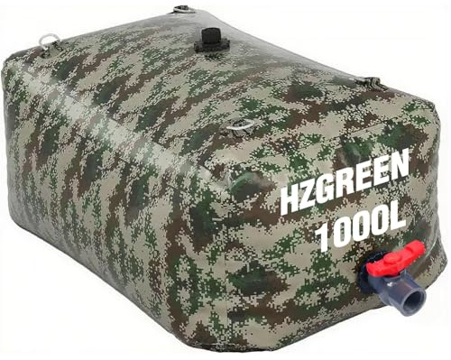 HZGREEN Wasserblase 1000L/260G Wassertank Aufbewahrungsbehälter Faltbare Tragbare Große Kapazität Weiche Tasche Geeignet für Outdoor Leicht Zu Transportieren