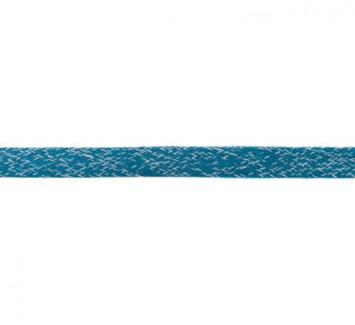 Kordel Band Hoodieband flache Baumwollkordel petrol meliert 100 cm - Band zum Basteln und Nähen