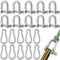 cersaty® Lot de 10 manilles en acier inoxydable 304 avec 10 mousquetons pour suspendre sacs de sable, alpinisme, randonnée, gréement, câble métallique, manille