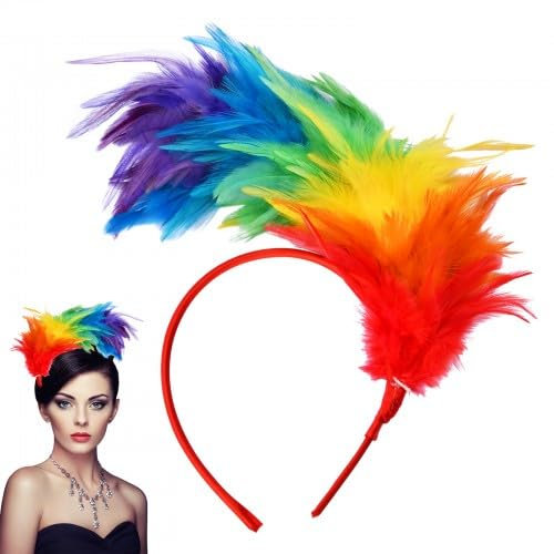 Ehuihuan Kopfschmuck, Regenbogen Haarschmuck Festliche BüHnenauftritte, KarnevalszubehöR, Regenbogen-StirnbäNder