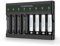 POWEROWL AA AAA Rechargeable Batteries with Charger, 8 Slots Battery Charger (FY-828), Independent Slot, USB Fast Charging for Ni-MH Ni-CD Rechargeable Batteries