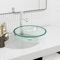 ShGaxin Waschbecken Hartglas 35x12 cm Transparent, Aufsatzwaschbecken, Bathroom Sink, Waschtisch, Aufsatzbecken, Ablaufgarnitur - 345234