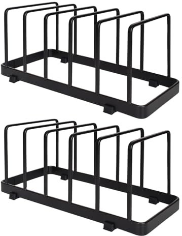 2 Estante para Platos,Organizador de Platos,Escurridor para Platos de Metal,Escurreplatos Antideslizante para Cajones de Cocina, Armarios, Estantes