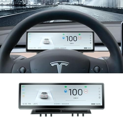 Écran tête haute pour modèle Y/3 Tesla Ultra Mini Display Accessoires de tableau de bord pour Tesla Model 3 2017-2024 Model Y 2019-2024 avec écran tactile HD – 8,8