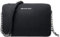 Michael Michael Kors East West Jet Set Umhängetasche mit großem Logo, Black Saff / Silver Hardware