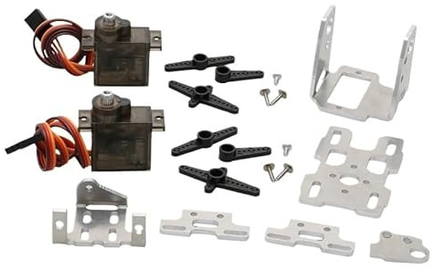 accessori per droni 1Set for RC Modell Flugzeug Kamera PTZ Gimbal Halterung Dual Achse Pan-neigung Mit 2 Stück DC 4,8-5V Metallservo für FPV Head Tracking Modul(With 2pcs servo)