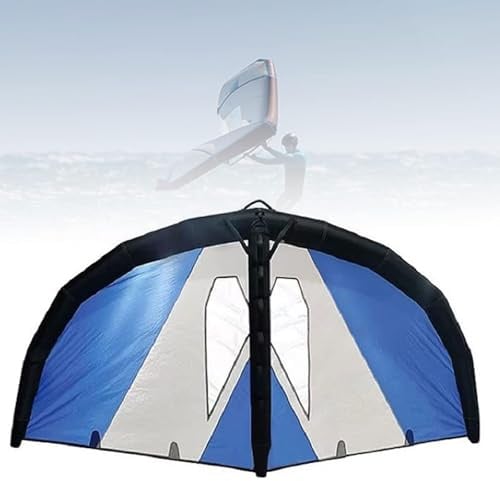 Handheld-Surfsegel-Kitesurfing-Flügel, 5 m² aufblasbarer Wing-Foil-Kitesurfing, aufblasbarer Windflügel for Outdoor-Sportarten mit 2 Oberlichtern und Pumpe, for Wassersurfen, Skifahren und Wassersport