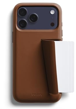 Bellroy Phone Case – 3 Card, kompatibel mit iPhone 17 Pro Max - Rust | Schlanke Leder-Handyhülle mit Geldbörse für ein iPhone 17 Pro Max mit Platz für 3 Karten und schlankem Profil