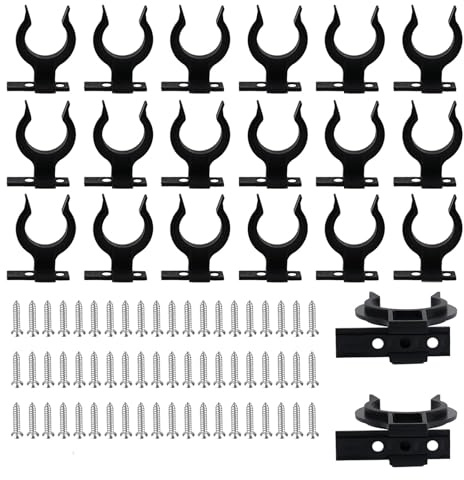 22 Stk Sockelleisten Clips,Küchensockel Befestigung für 32-42mm Küchenfüße | Hartplastik 60 x 43 x 31 mm Sckelleiste Küche mit 66 M3*20 Schrauben für 32-42mm Küchenfüße,Schwarz