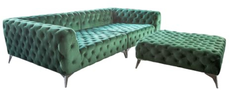 KAWOLA Big Sofa mit Polsterhocker NARLA