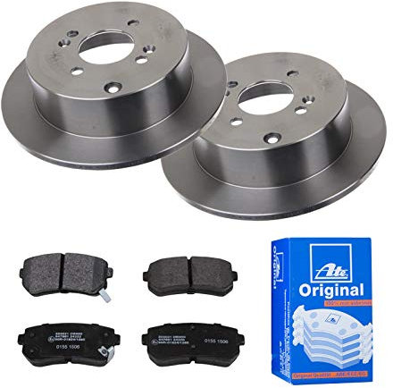 2 Bremsscheiben Voll 262 mm + Bremsbeläge Hinten von ATE Voll (1420-22477) Bremsensatz Bremsanlage Bremsen-Kit,Bremsenset, Bremsscheiben, Bremsbeläge, Bremsen-Set, Beläge, Bremsbelag, Bremsbelagsatz,